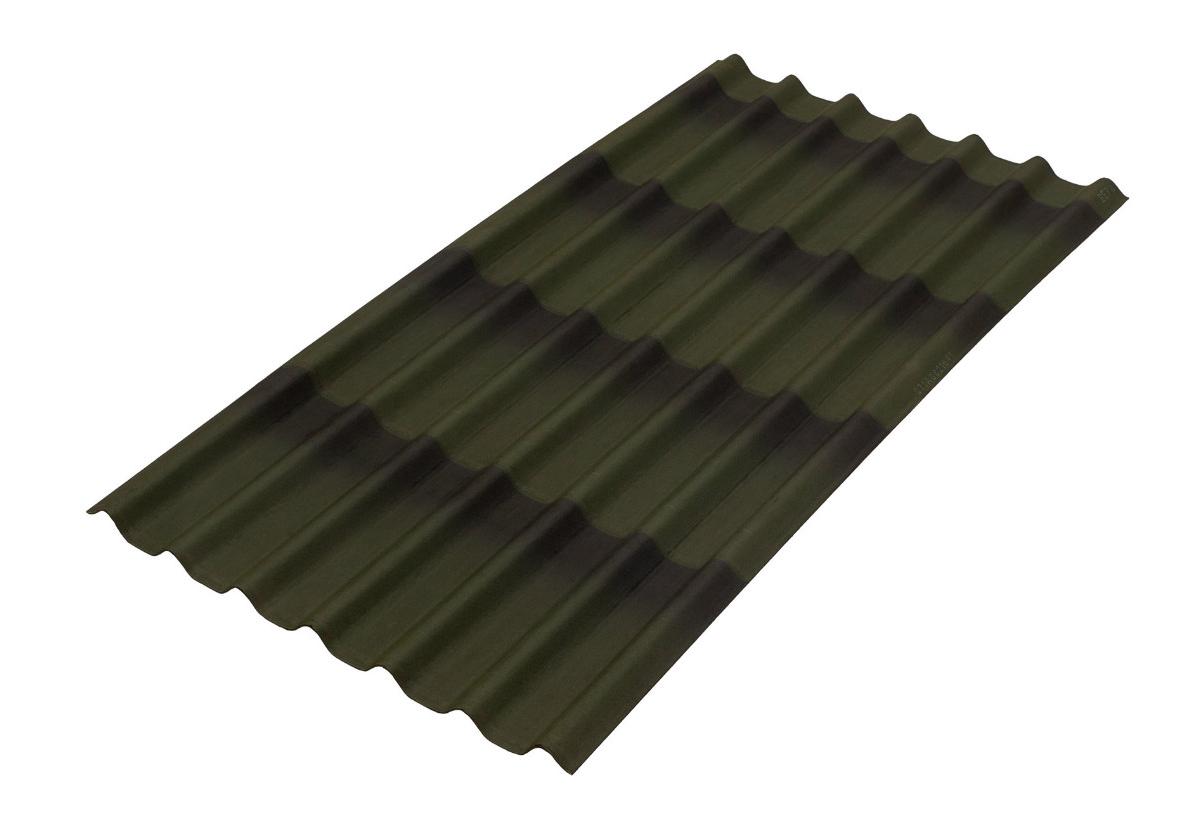 Onduline Stilo 3D® | foto de telha ecológica na cor verde 3D