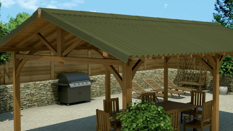 Quiosque para churrasco com telha ecológica | Telha Ecológica Onduline Stilo®